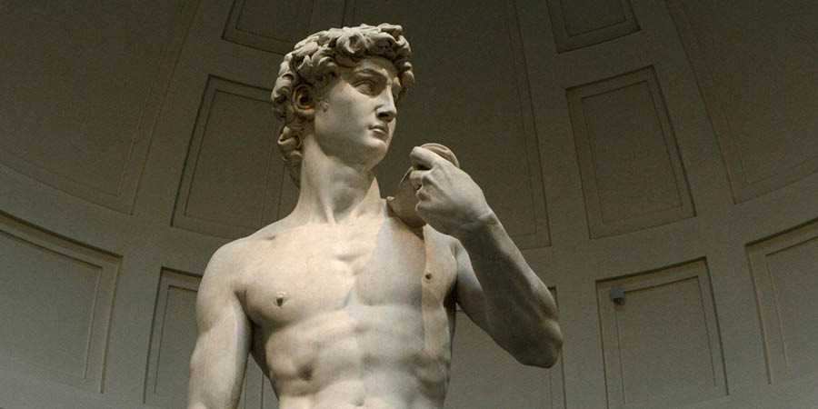 Gazing upon Michelangelo’s David in Florence